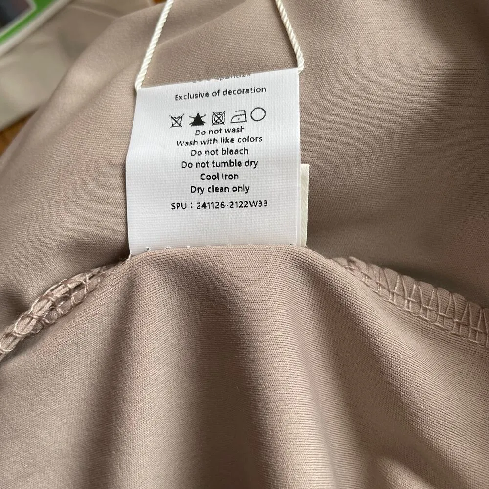 OGL Mini Skort CashSoft Pleated Pull On Size Small NEW Tan - Image 8