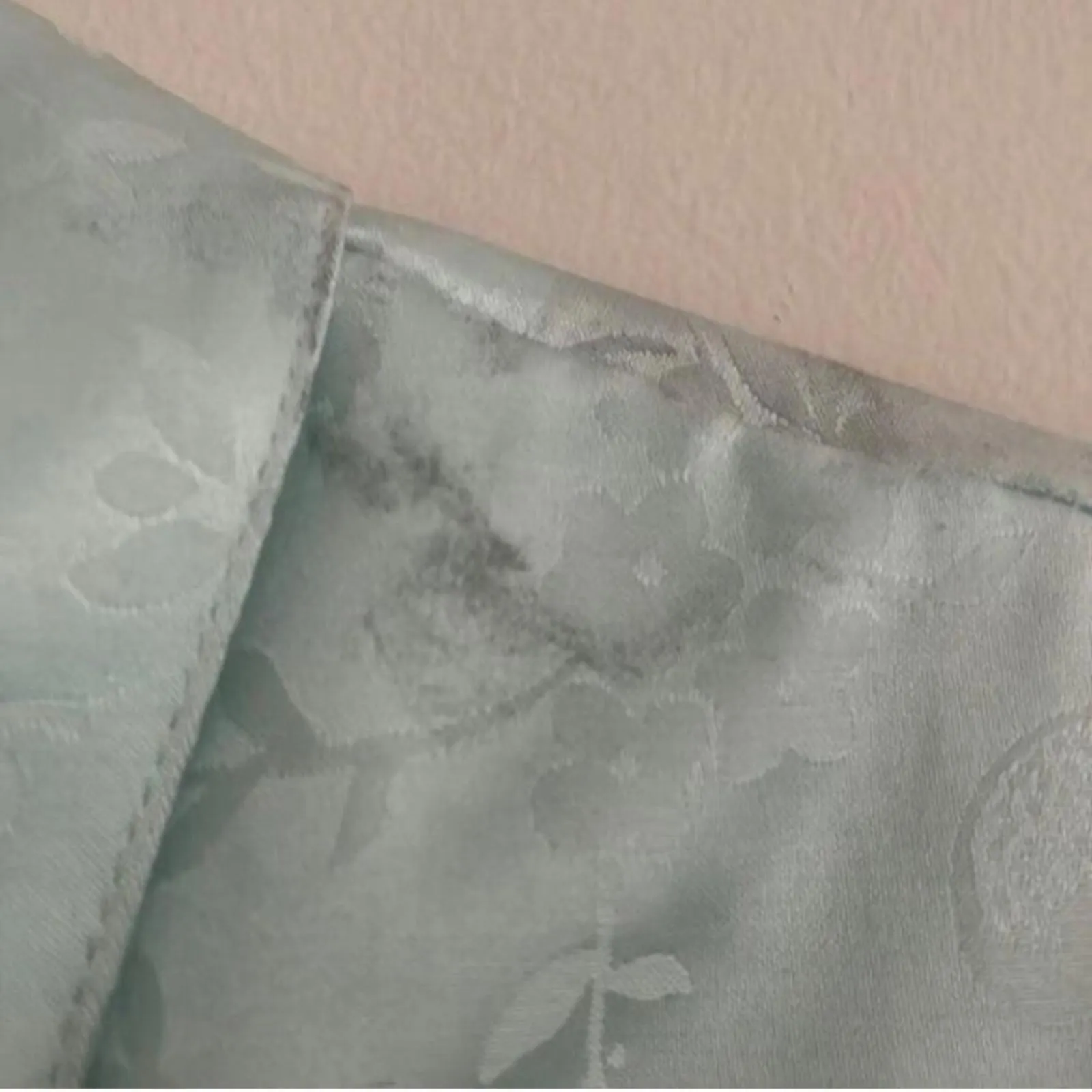 Vintage Blue Long Sleeve Button Up and Pant Pajama Set Floral Print Size M - Image 5