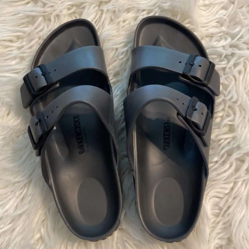 Birkenstock Charcoal Double Strap Slides size 41 (10)excellent condition - Image 8