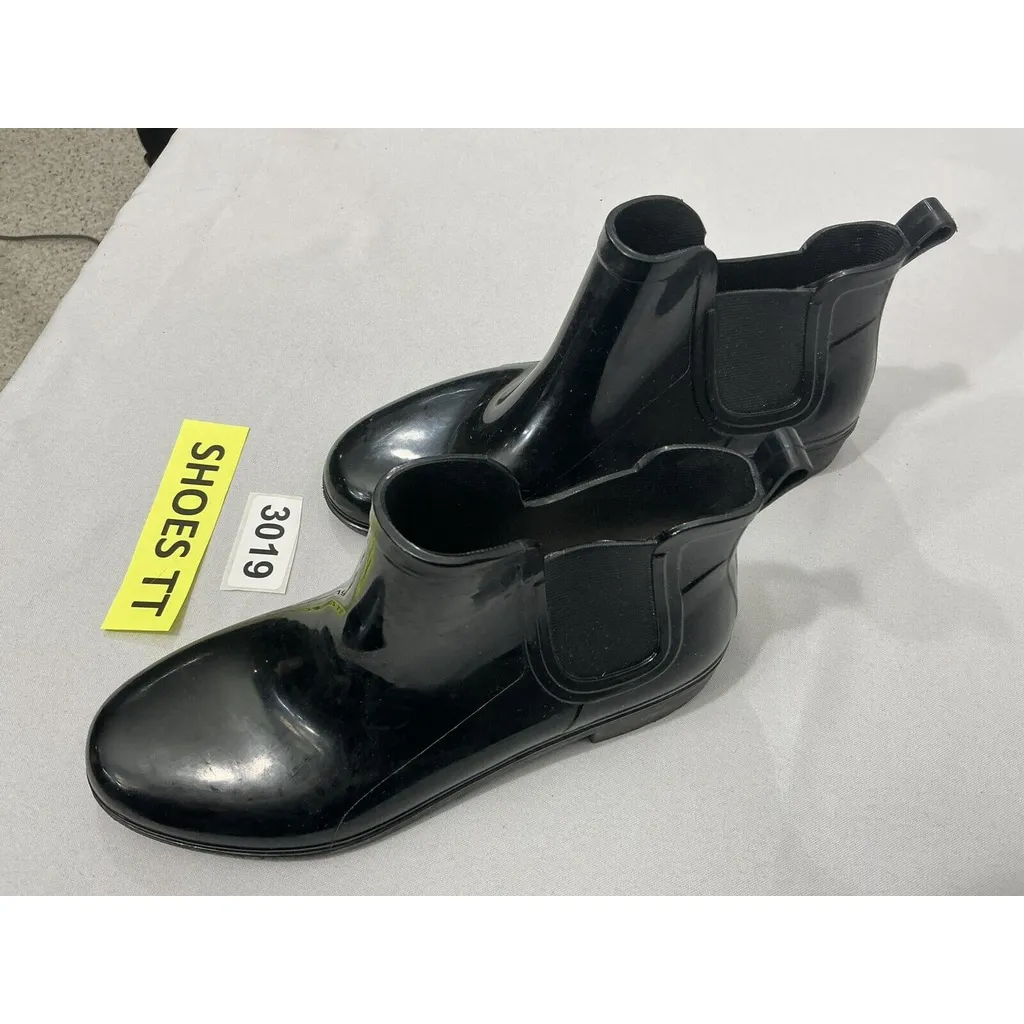 Womans Size 8 Black Rubber Stretch Ankle Rain Boots NWOT - Image 3