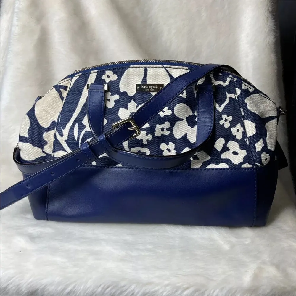Kate Spade Charlotte Street Fabric Sloan Floral French Navy Shoulder Bag‎ - Image 2