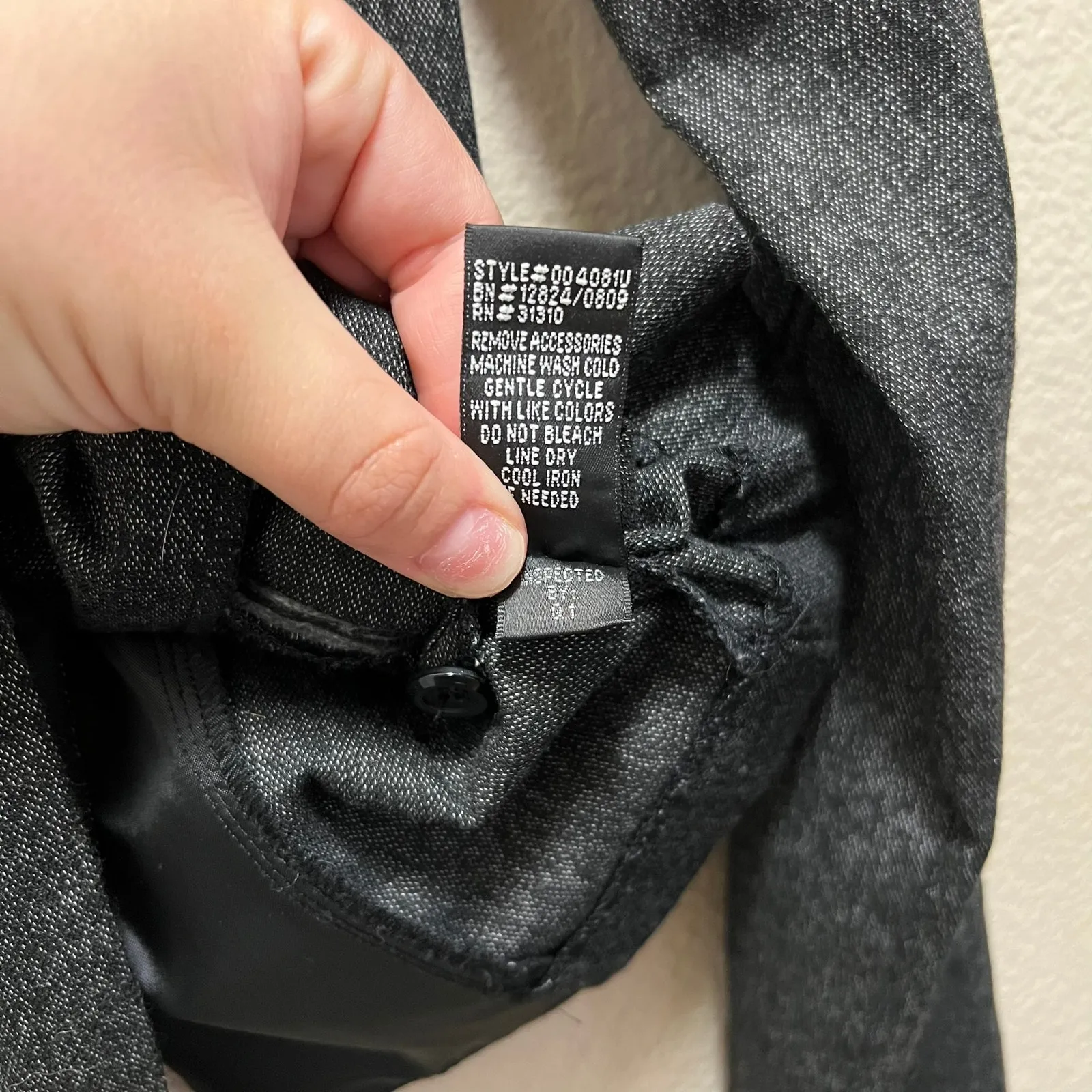 I.N. San Francisco Jacket Blazer Coat Black One Button Front Collared Sz S - Image 7