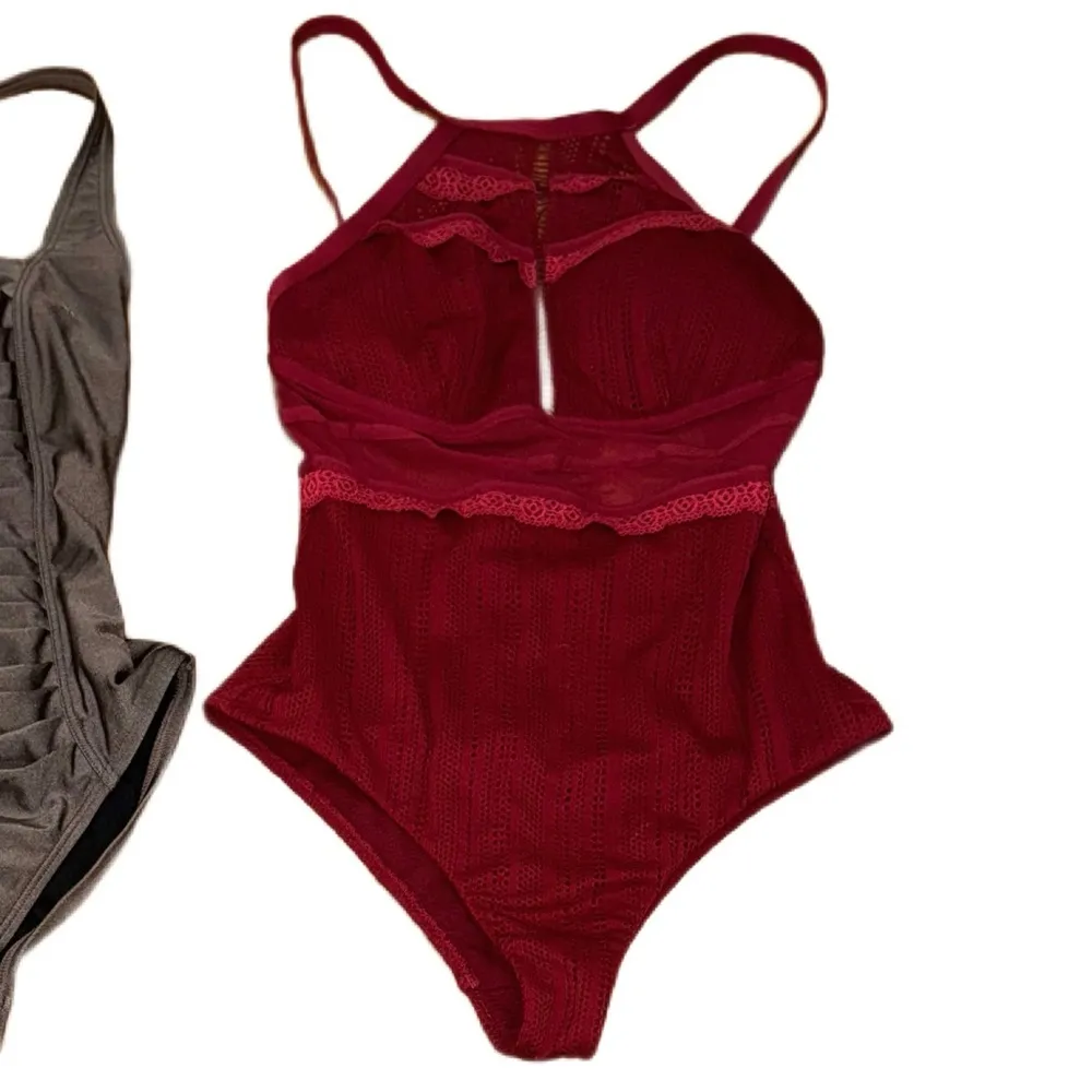 Afriel & Tabbris maroon red burgundy fits like a size small swim suit one piece - Image 6