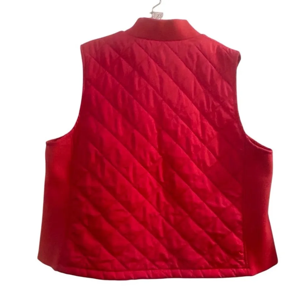 Croft & Barrow Women's 1X Pink Quilted Vest Casual Travel Fall Winter - Image 8