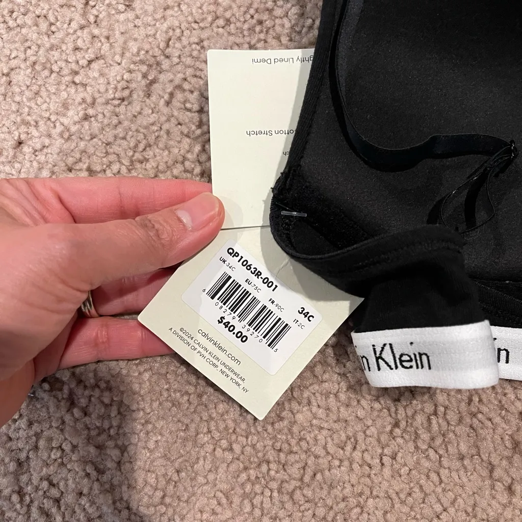 CALVIN KLEIN Underwear Cotton Stretch T-shirt Bra 34C - Image 4