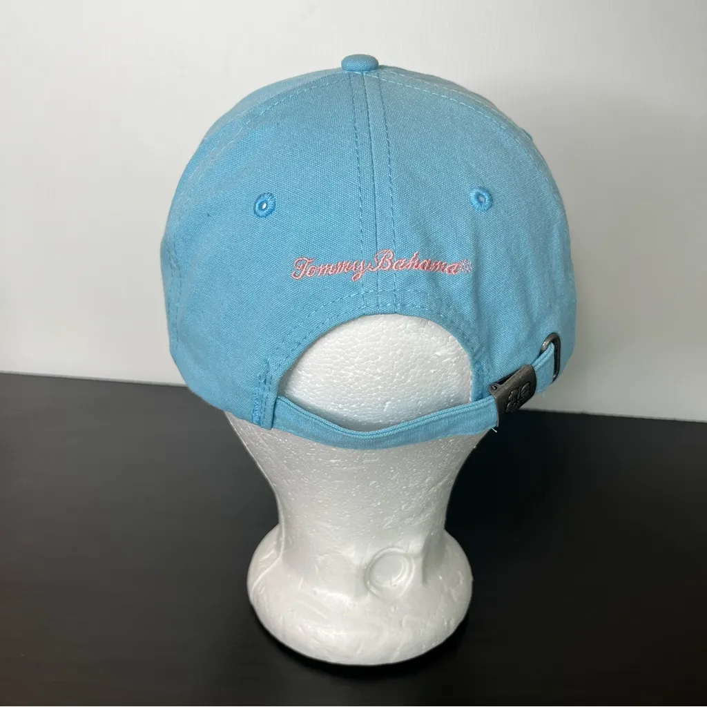 Tommy Bahama Mai Tai Light Blue Baseball Cap Sequin Beach Vacation Glam Casual - Image 4