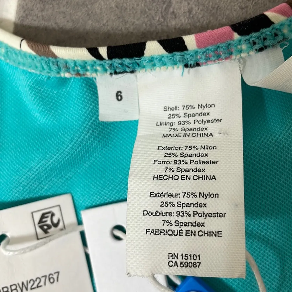 Bleu Rod Beattie Run Wild Cap Sleeve One Piece Swimsuit size 6 - Image 11