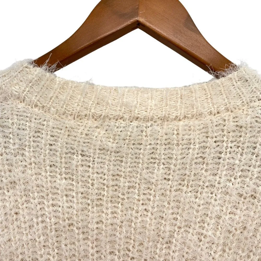 Naked Zebra Women’s Oversized Fuzzy Eyelash Knit Sweater - Image 10