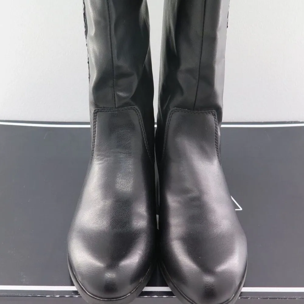 NEW Womens MIA CROSSINGS Knee High Black Boots 6 M - Image 4