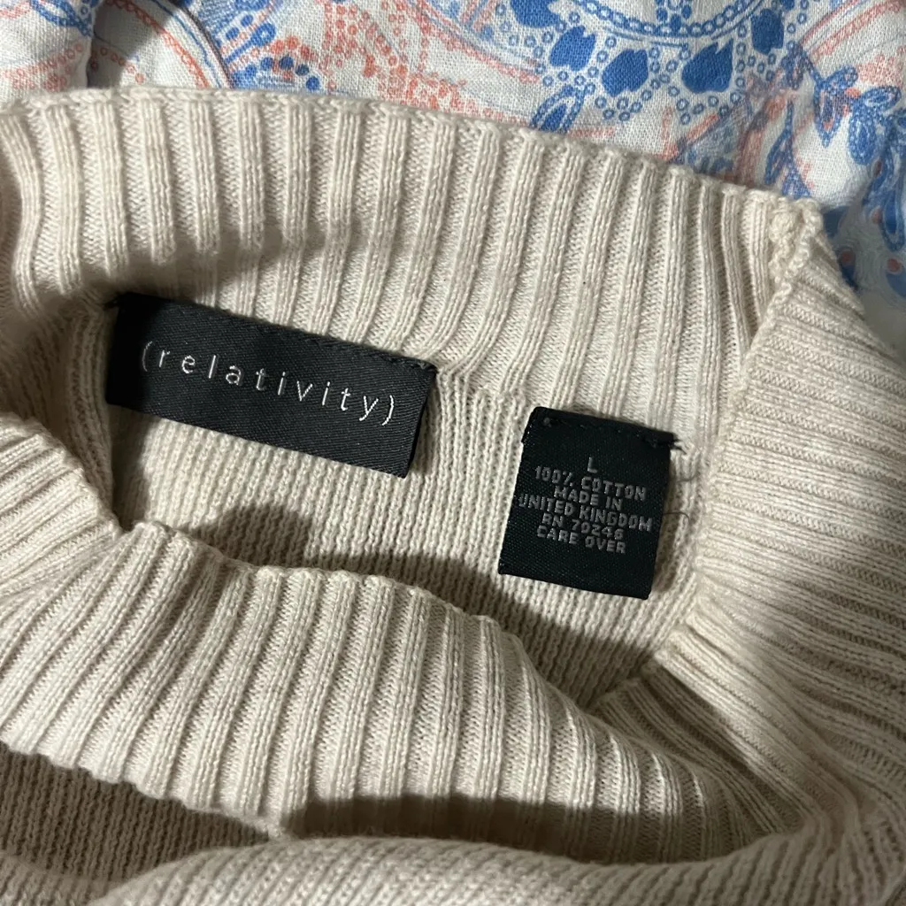 Relativity Cream Women's Turtleneck Sweater - Image 3
