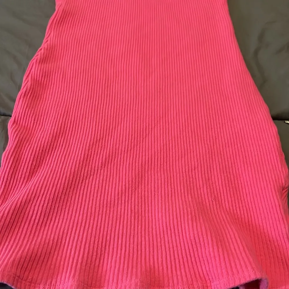 Urban Outfitters Bodycon Ribbed Cotton Pink Dress Size Medium - Image 7