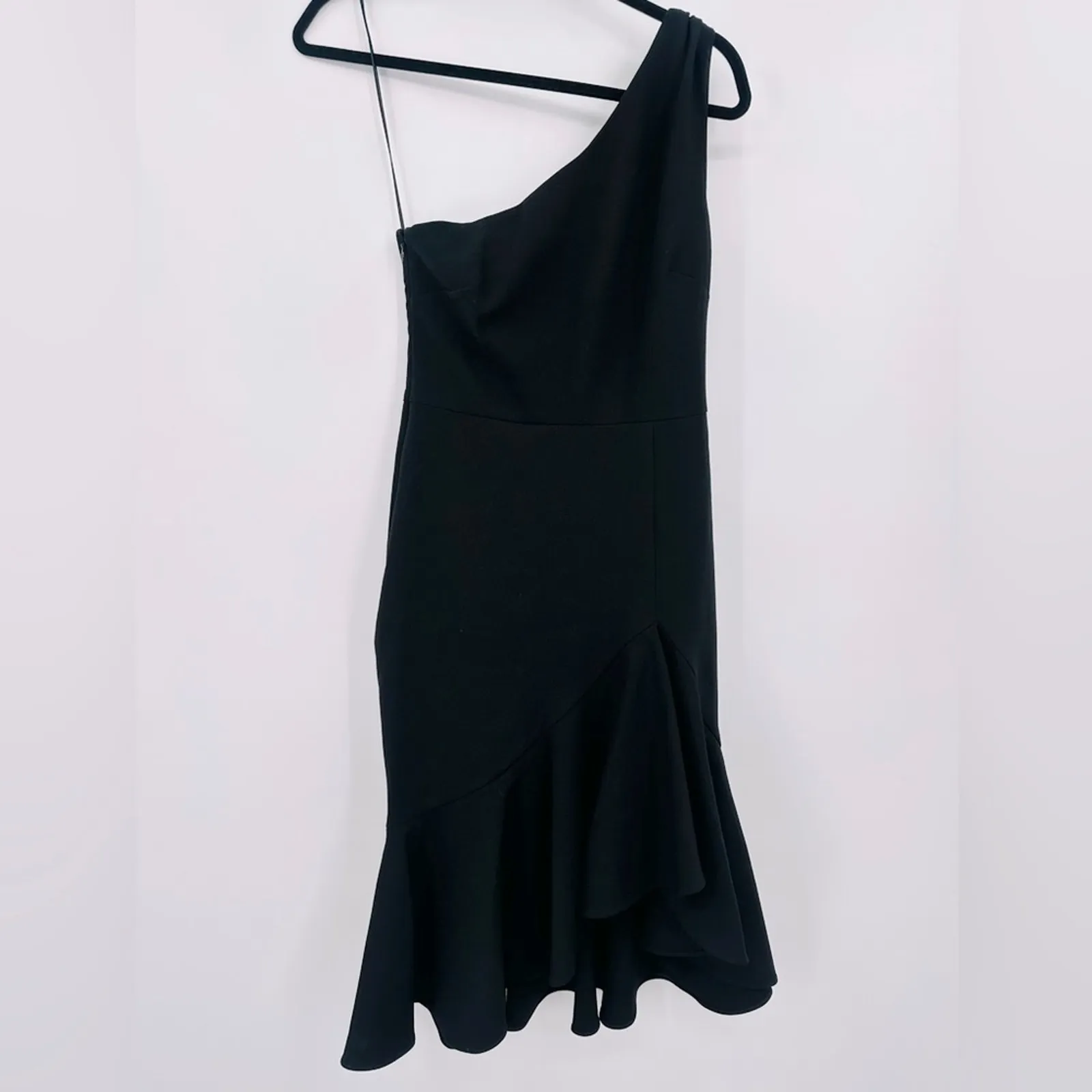 Likely | X Revolve Rollins One Shoulder Black Cocktail Dress Size 0 - Image 3