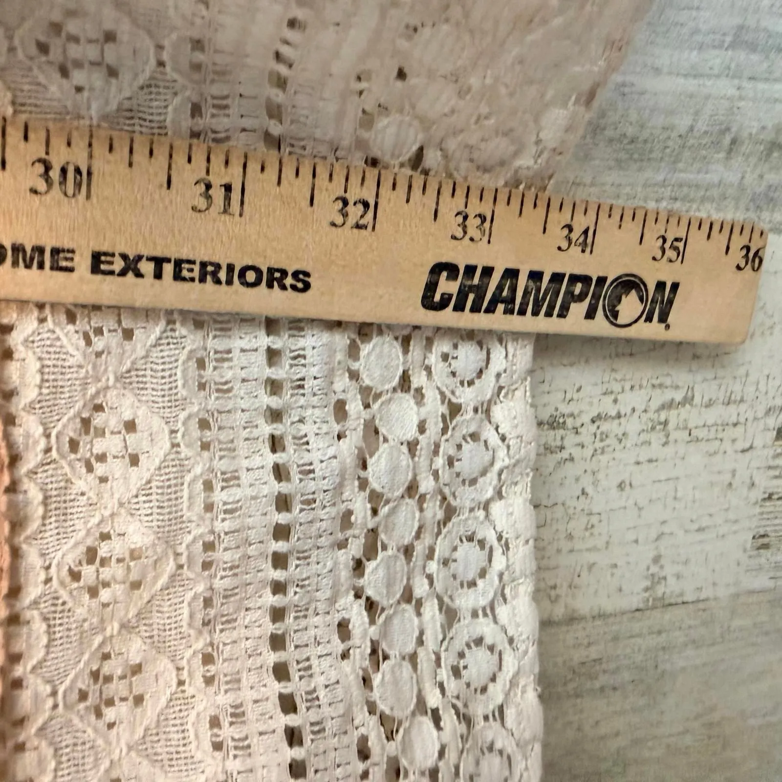 C. Luce Boho Crochet Lace Dress Small Ivory Taupe Colorblock Sleeveless Festival - Image 13