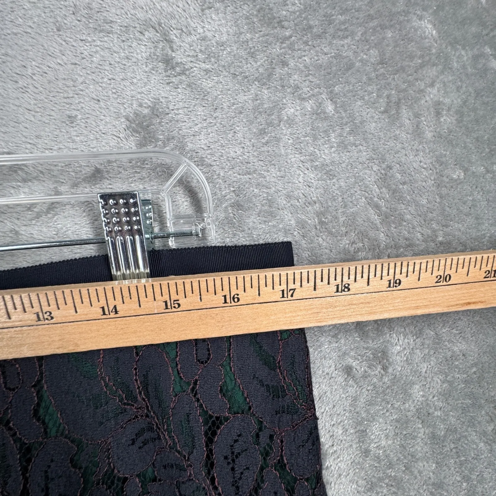 Talbots Skirt Petites 14P Black Lace Pencil Office Business Party Goth Glam Work - Image 11