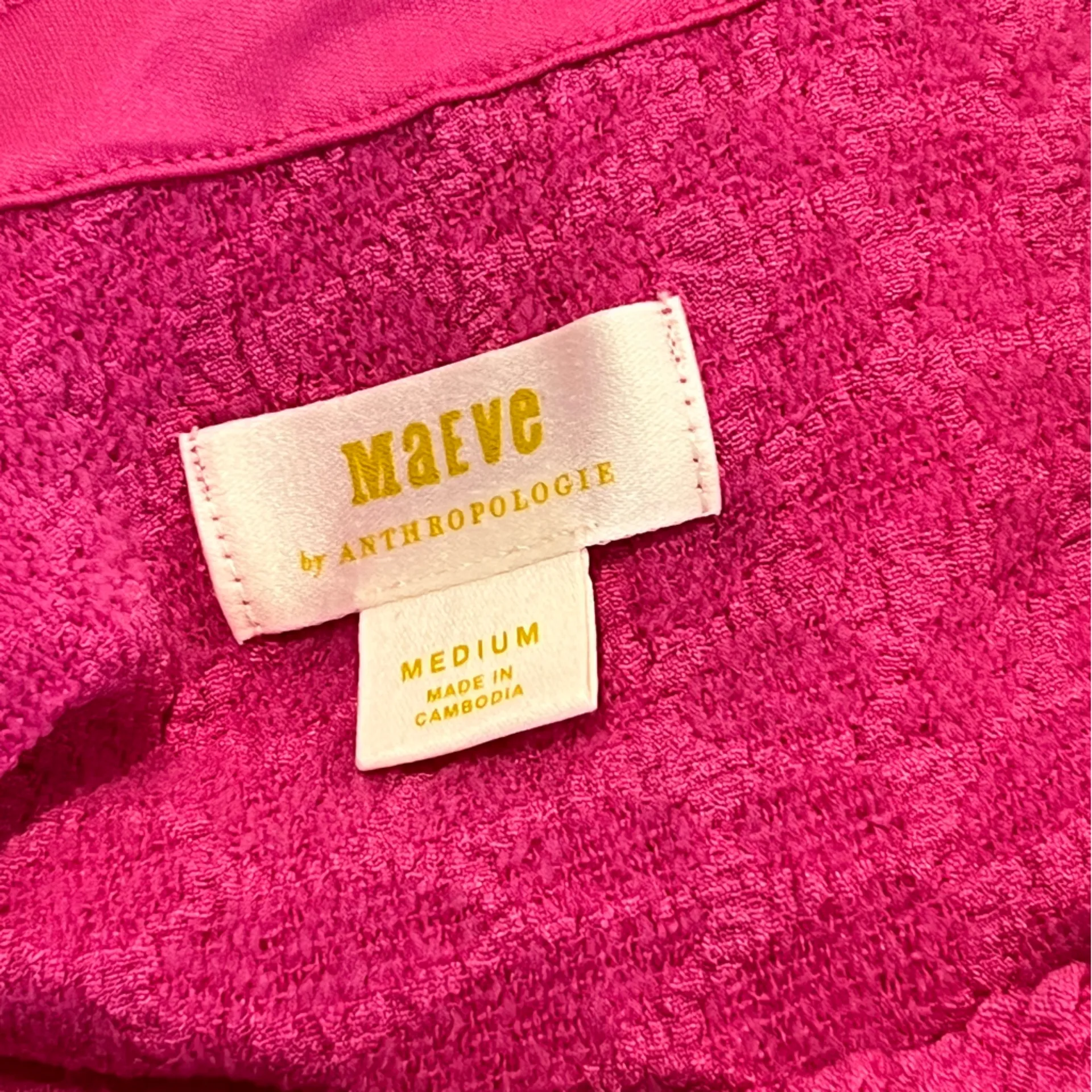 Anthropologie Maeve Socialite Popcorn Tee Medium Pink Stretchy Short Sleeve Top - Image 5