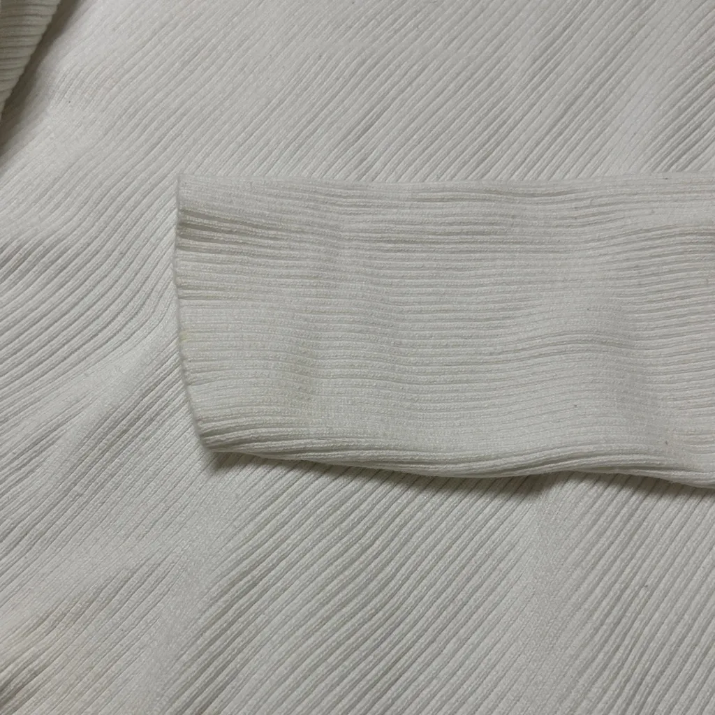 Lauren Ralph Lauren Women's White Turtleneck Sweater Ribbed Long Sleeve Cottom - Image 4