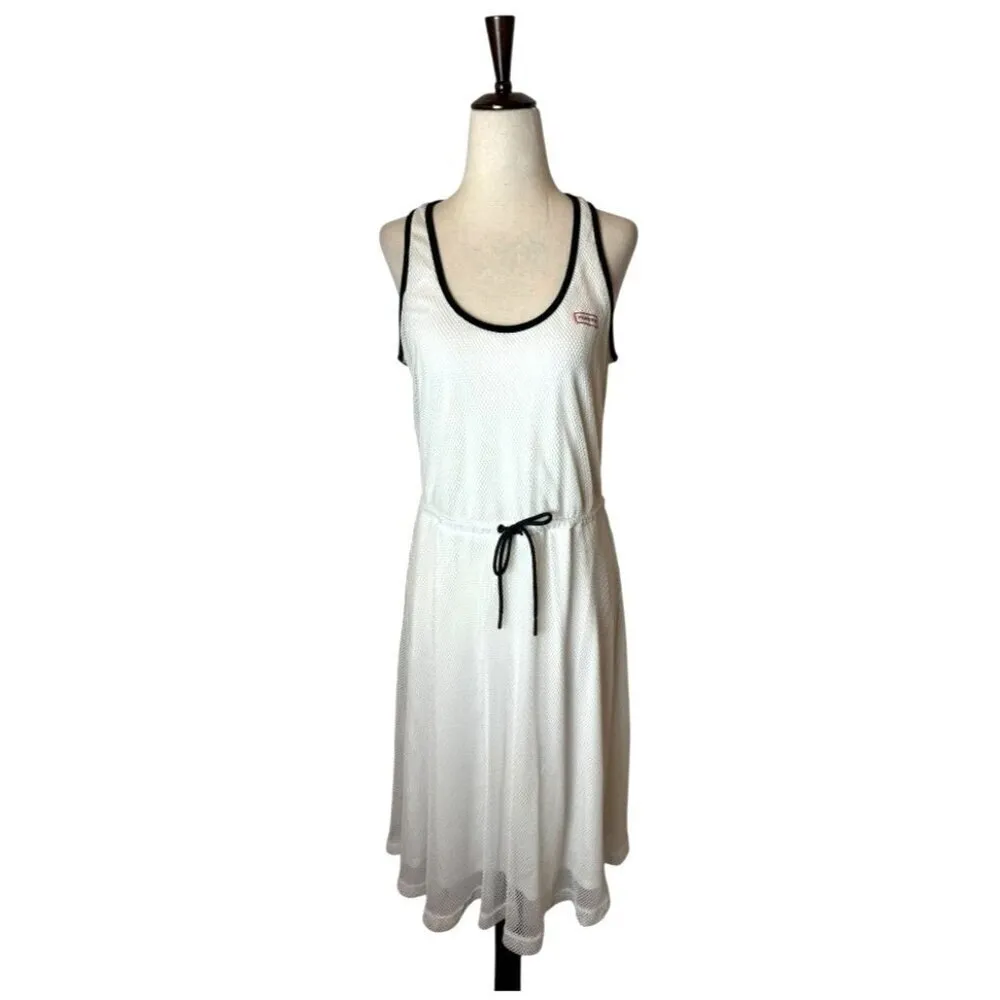 Hunter X Target Dress Women‎ XS White Black Trim Mesh Racerback Midi Athleisure - Image 3