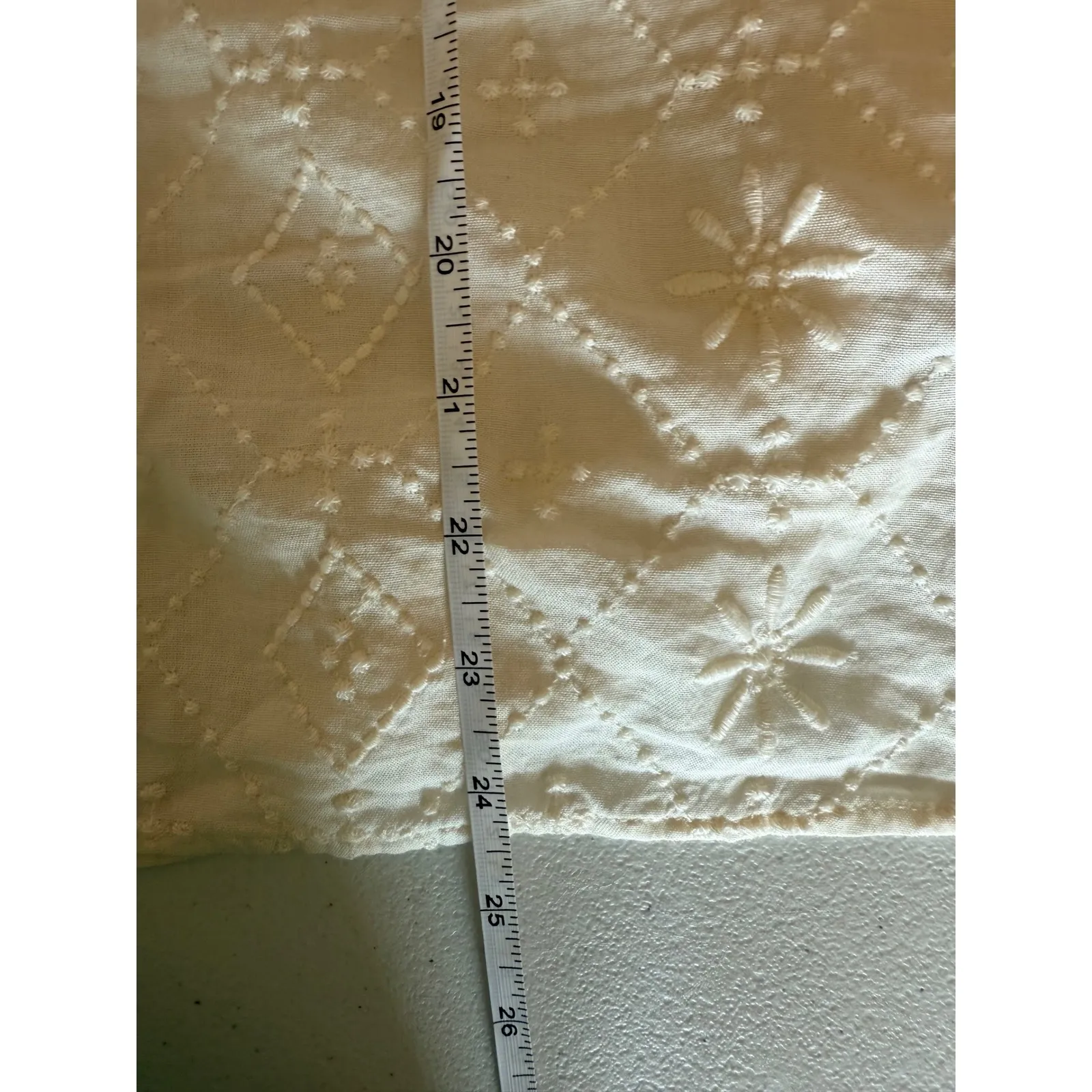 Old Navy Embroidered Tunic Top‎ XXL Cream Long Sleeve Boho Bohemian Blouse Top - Image 10