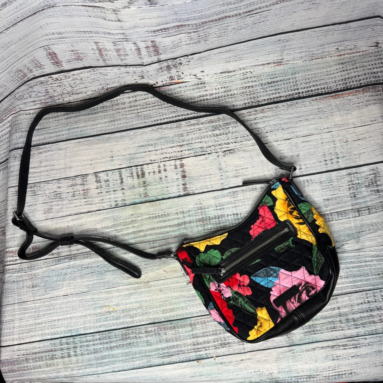 Vera Bradley Mini Vivian Crossbody Havana Rose Shoulder Bag Retired - Image 2