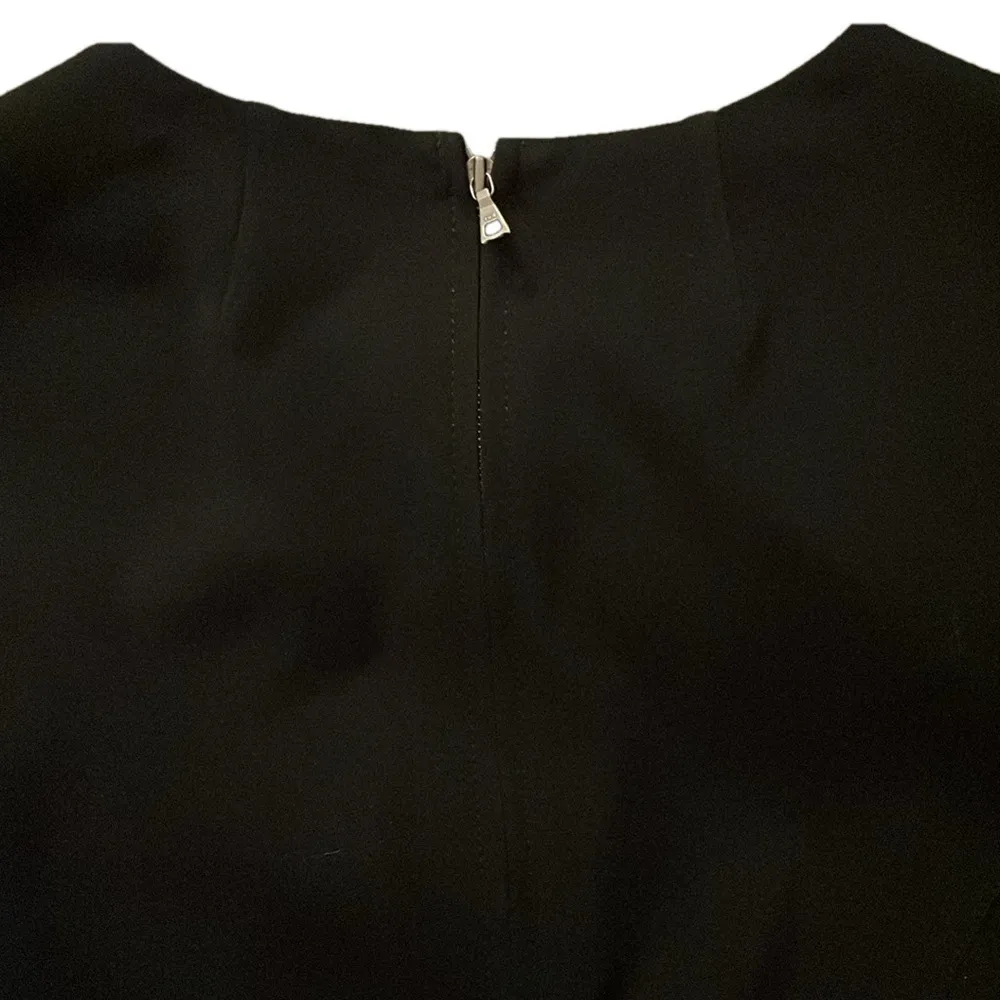 Theory Sleeveless Peplum Top Women's Medium Black - Image 9