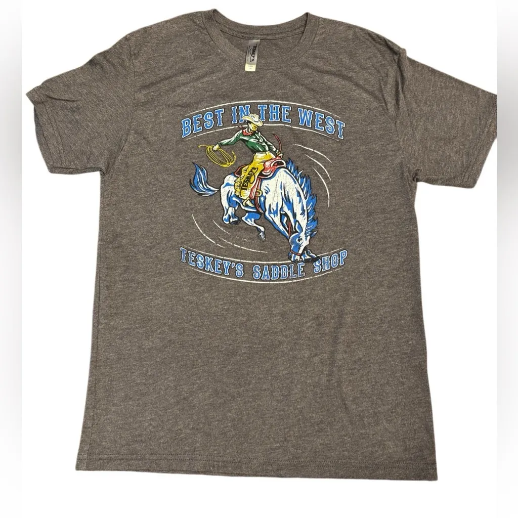 NWOT Teskey’s “Best In The West” Tee Brown Size M - Image 2