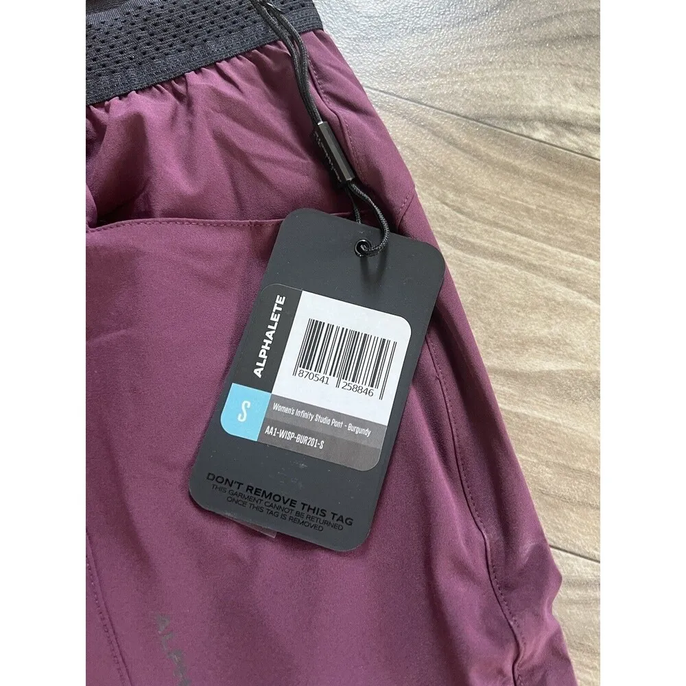 Alphalete Women’s Infinity Studio Pants - Burgundy, Size Small - Image 10
