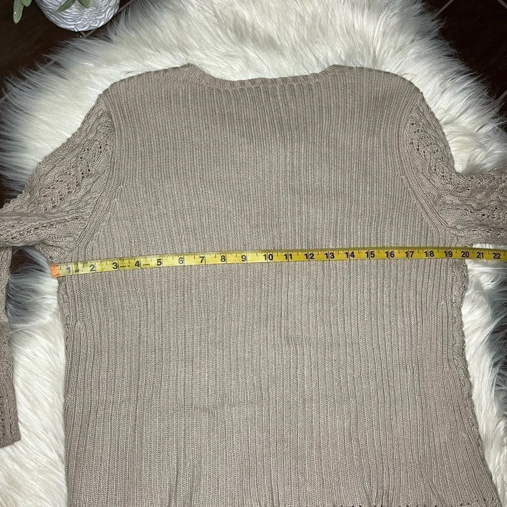 Jones New York camel 1 button knitted cardigan sz XL - Image 8