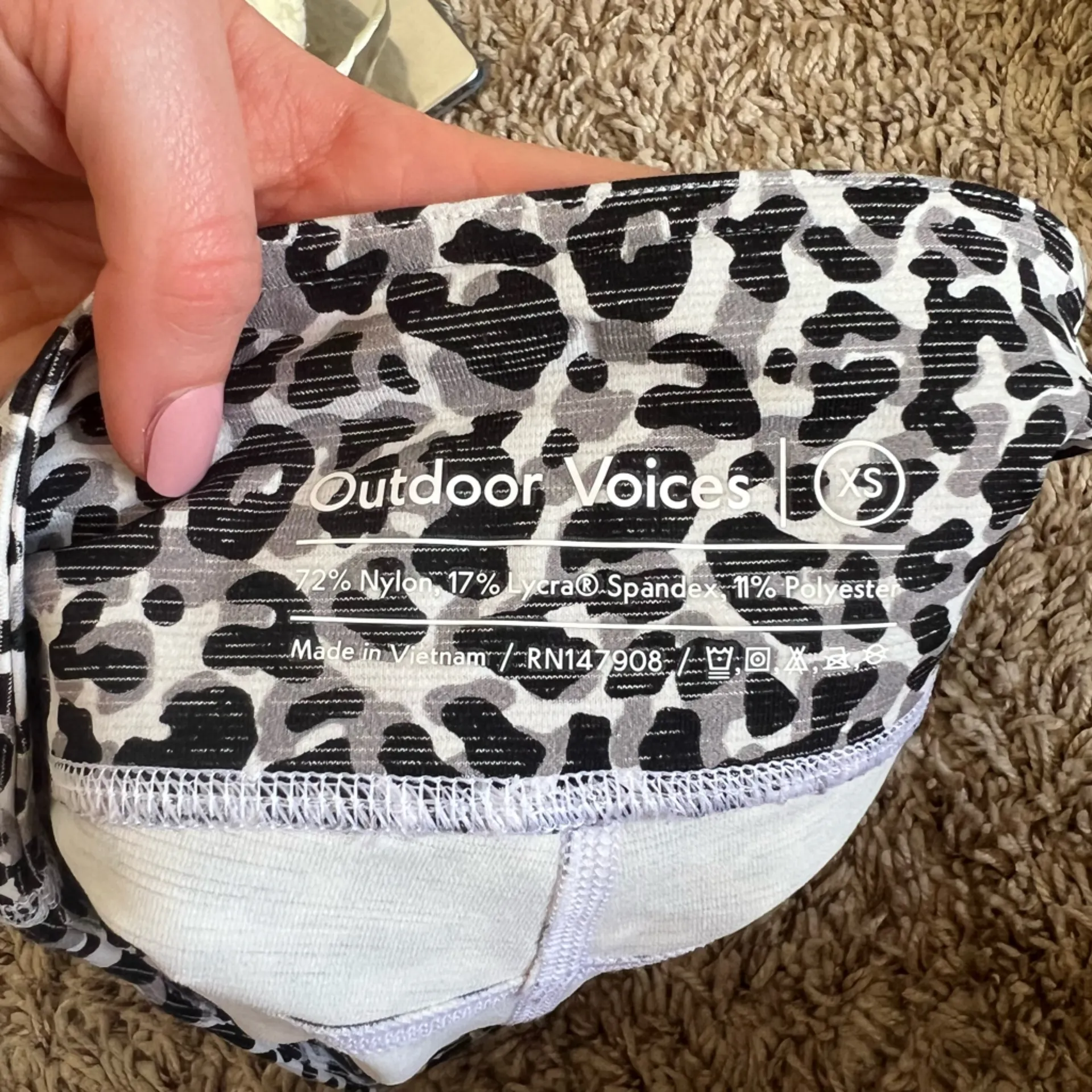 Outdoor Voices Flex 3" Shorts in Snow Leopard - Image 3