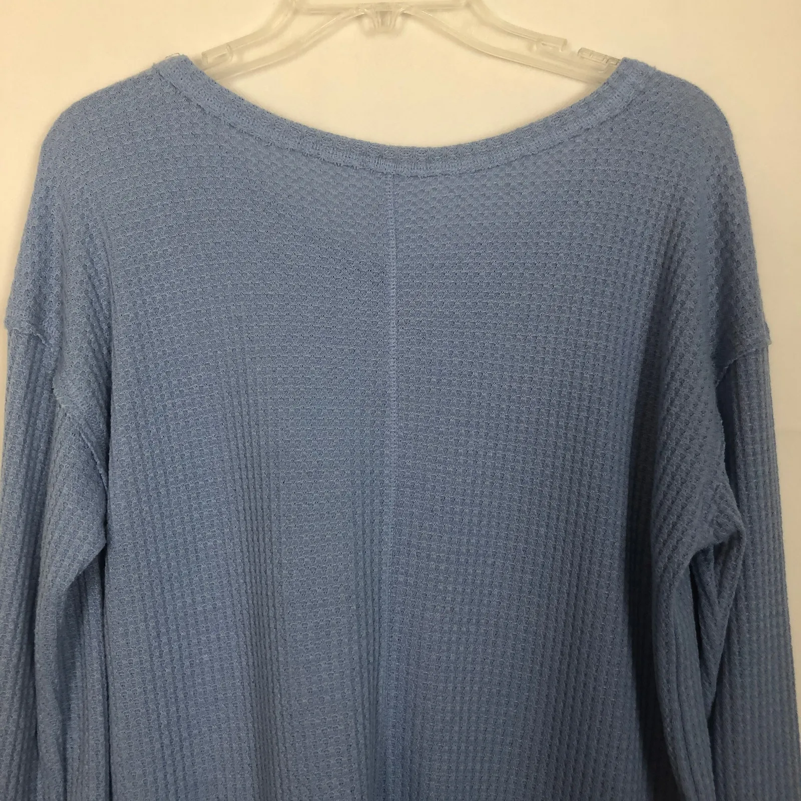 Gloria Vanderbilt Waffle knit Blue Oversize Sweater Top - Image 7
