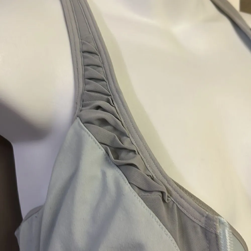 Knockout by Victoria Sport Pale Green/Gray Double Closure Razorback Bra-34C - Image 11