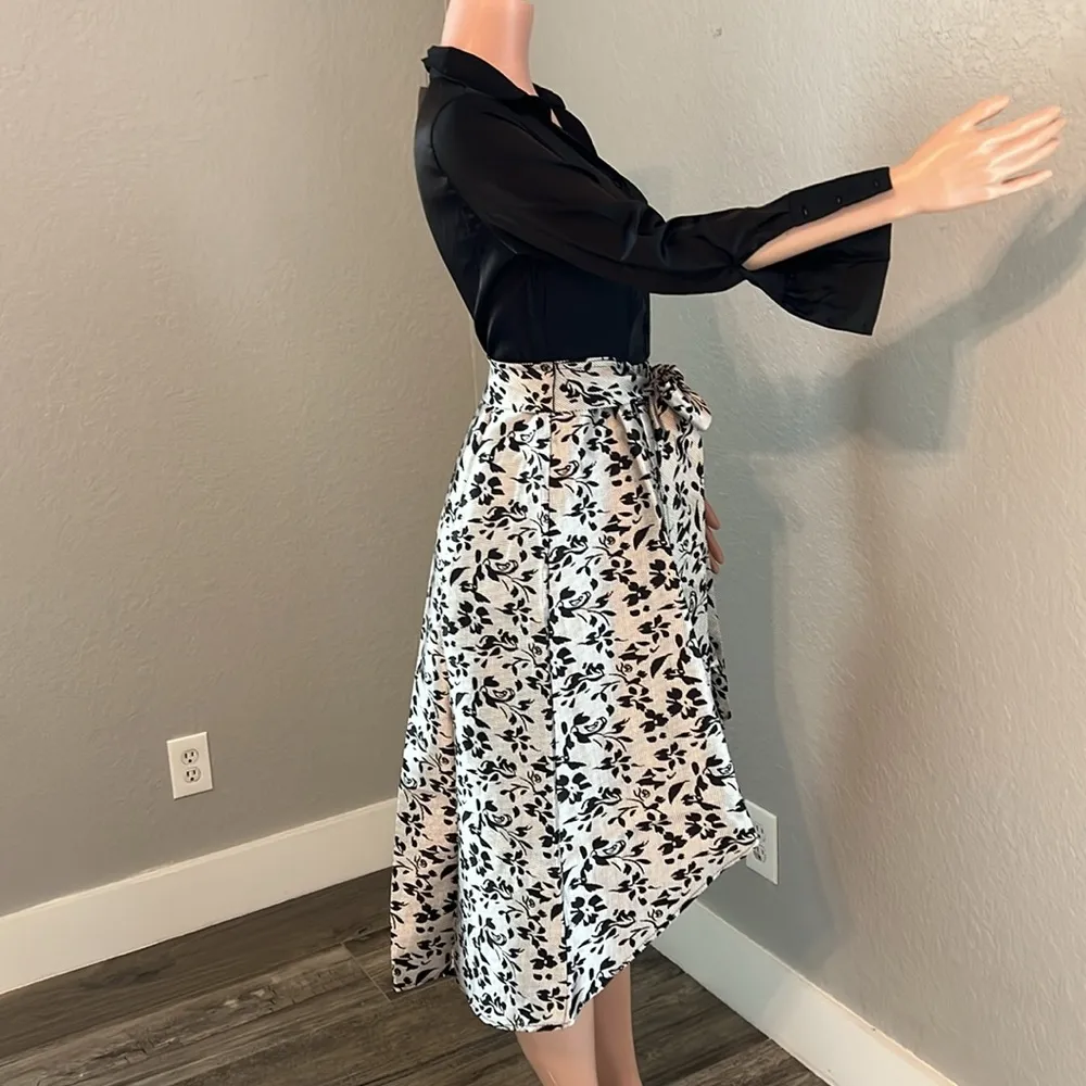 NY Collection Floral Red/Black High Low Semi Formal CASUAL Dress Size PS NWT #56 - Image 9