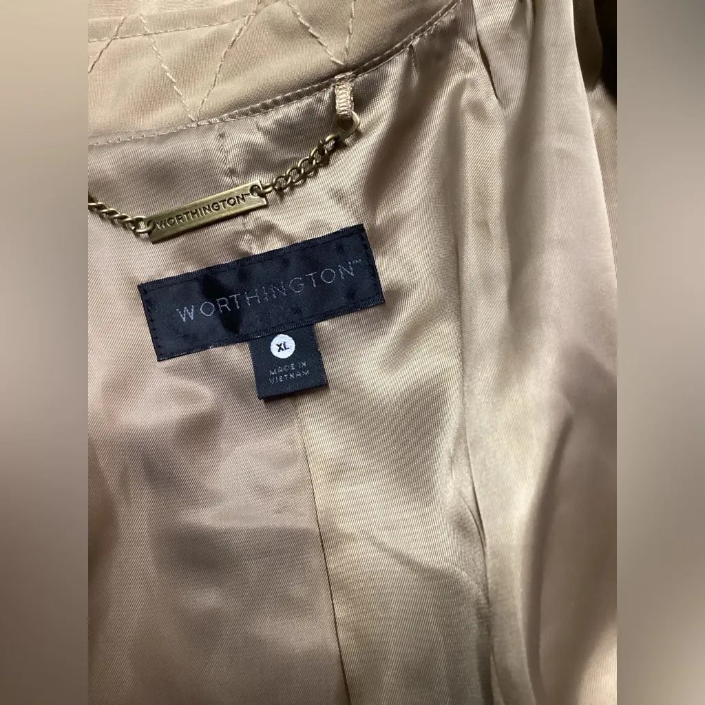 Worthington Vintage camel pea coat.  Size XL - Image 8