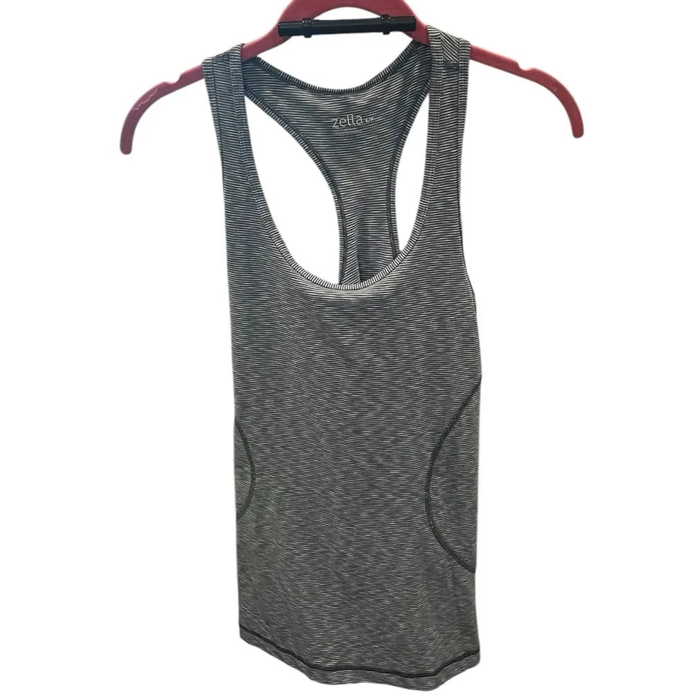 Zella Striped Workout Athletic Racerback Tank Top size Small - Image 3