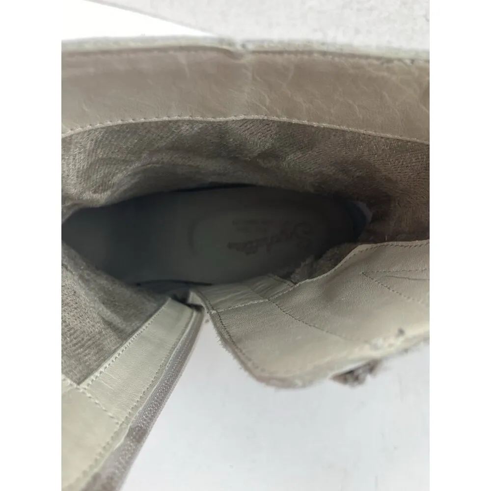 *Anthropologie Seychelles Turbulent Chunky Boot Womens 8.5 Ivory Leather Cowgirl - Image 12