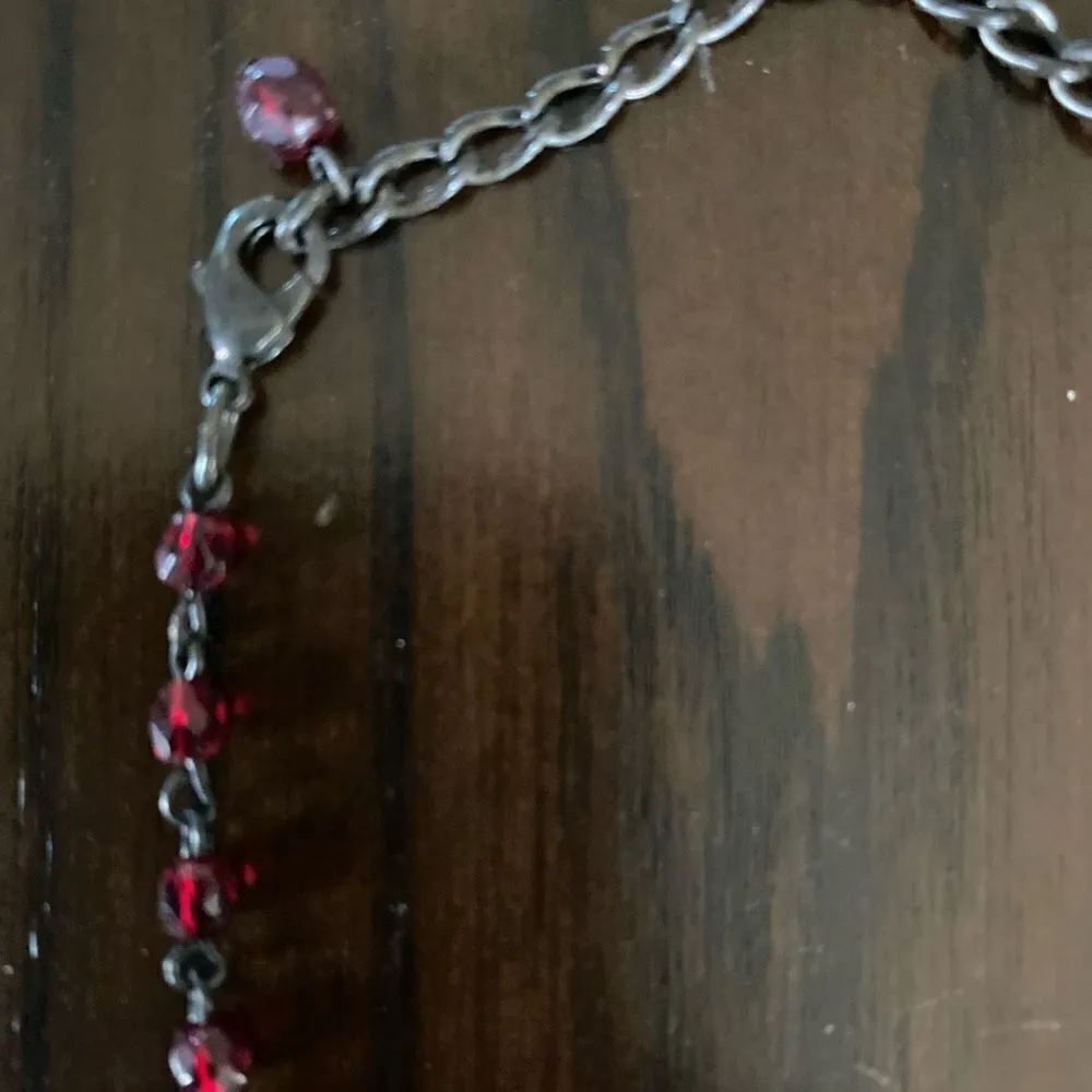 CAMEO Ruby Beaded Necklace Red - Image 4