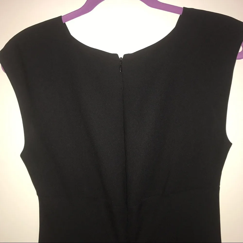 Chaps Dress Classic Little Black Dress LBD by Chaps, Sz 6 EUC V Neck Ruffles - Image 5