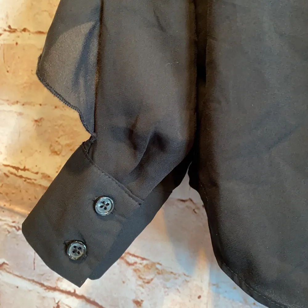 NWT Who What Wear Black blouse long sleeve ruffles - Image 7