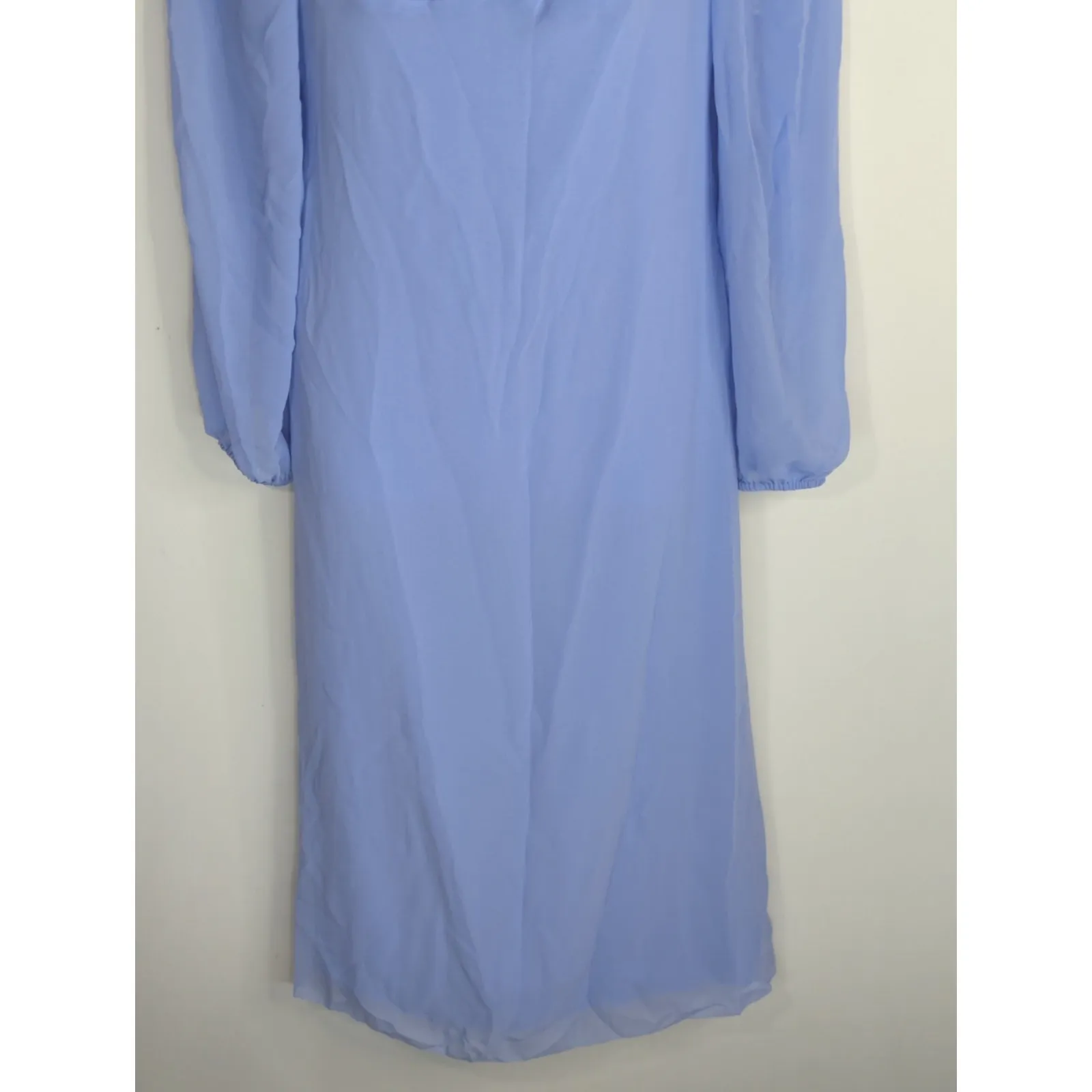 Aritzia Wilfred Jacqueline Sweetheart Neck Midi Blue Dress Sz. 4 Prairie Cottage - Image 4