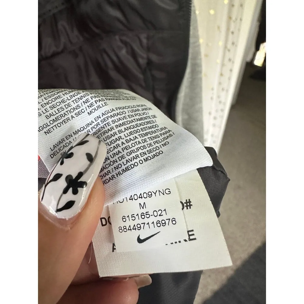 Nike Primaloft Tech Women's Gray Aeroloft Parka Down Filled Hoodie Jacket M - Image 10