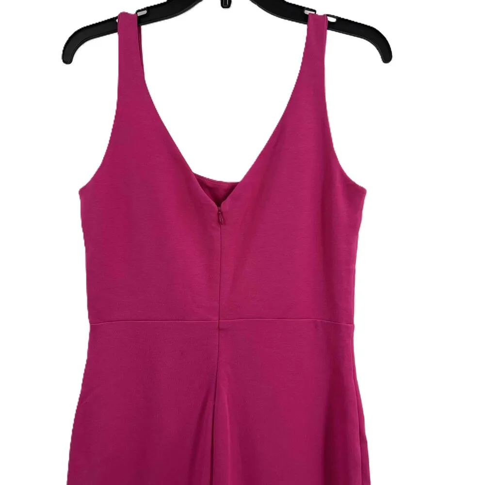 Amanda Uprichard Fuchsia Ruffled Hem Sleeveless V Neck Dress Womens Medium New - Image 4