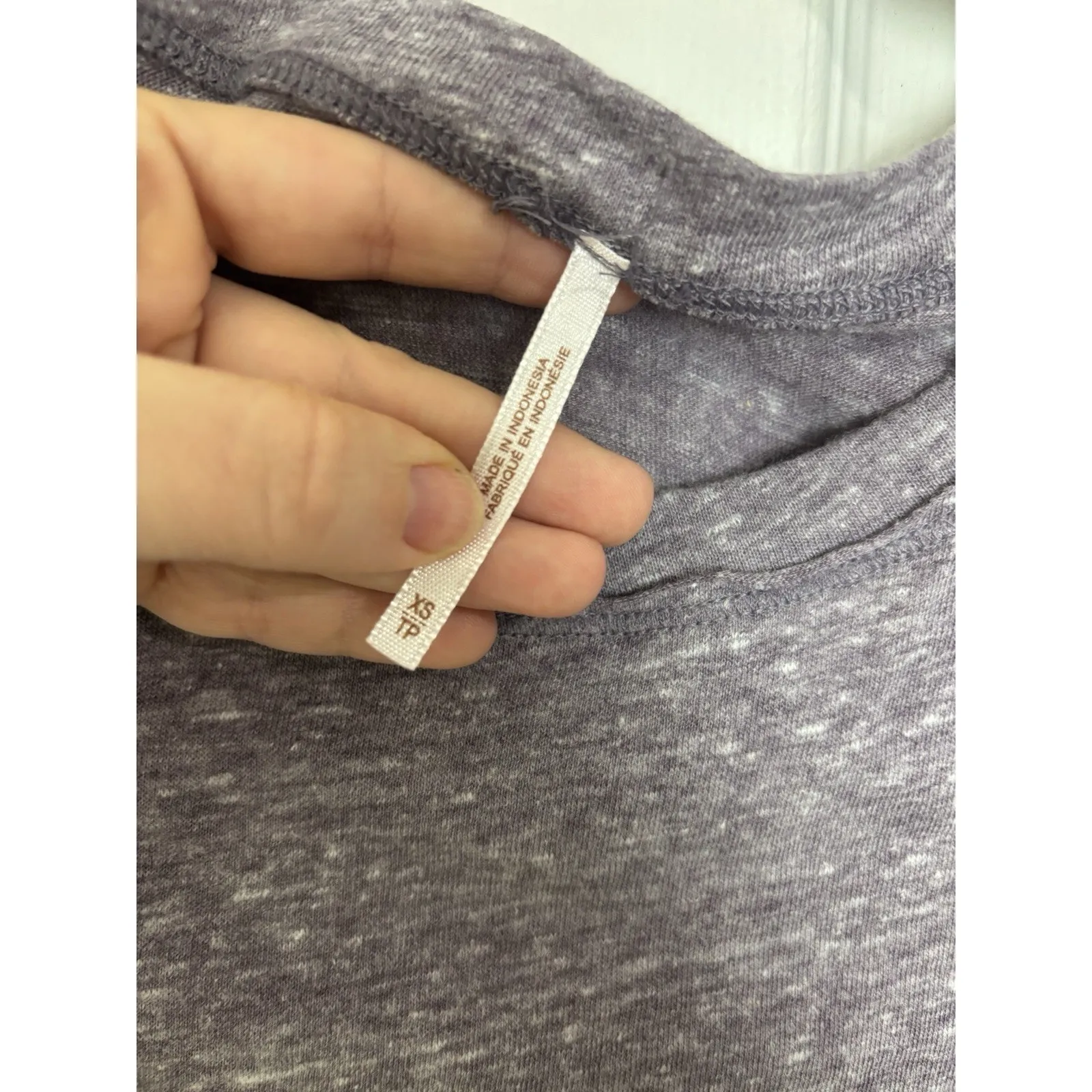 Free People Purple Lace Tee Shirt Size XS Peplum Fairy Whimsical Boho Casual - Image 3