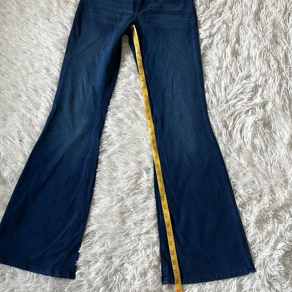 New Mavi Indigo Move Ida Mid rise Mermaid flare jeans in indigo size 27 Black - Image 7