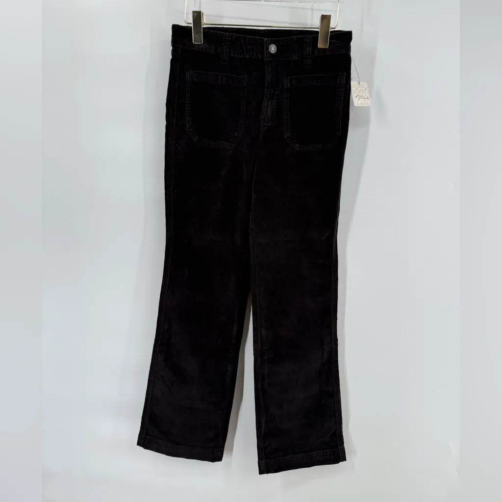 Free people High Time Velvet Kick Flare Pants size 6 NWT - Image 6