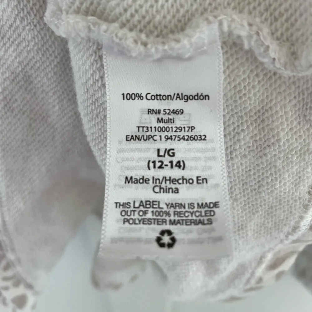 Time And Tru Balloon Sleeve Pullover Crewneck Sweatshirt in Ivory Leopard Size L - Image 5