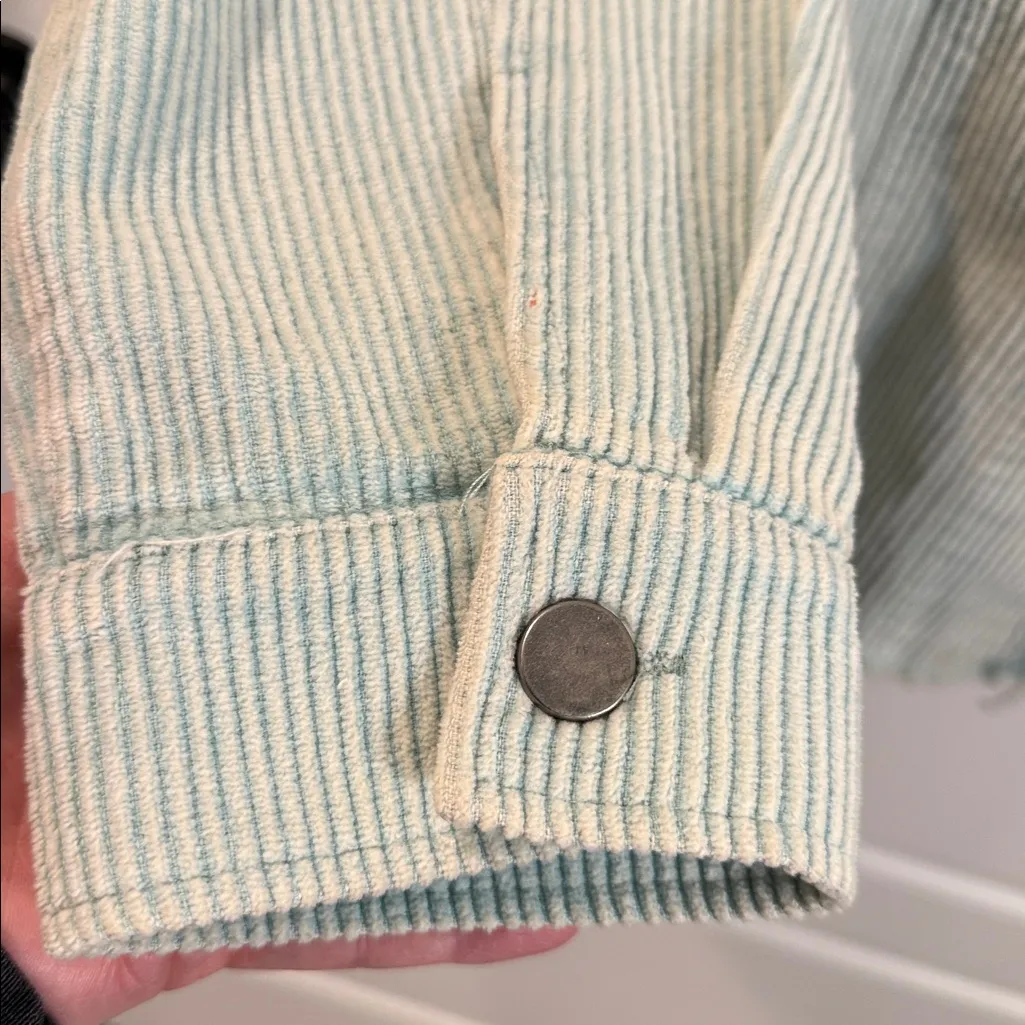 KATYDID Corduroy Shacket Light Green Size L - Image 4