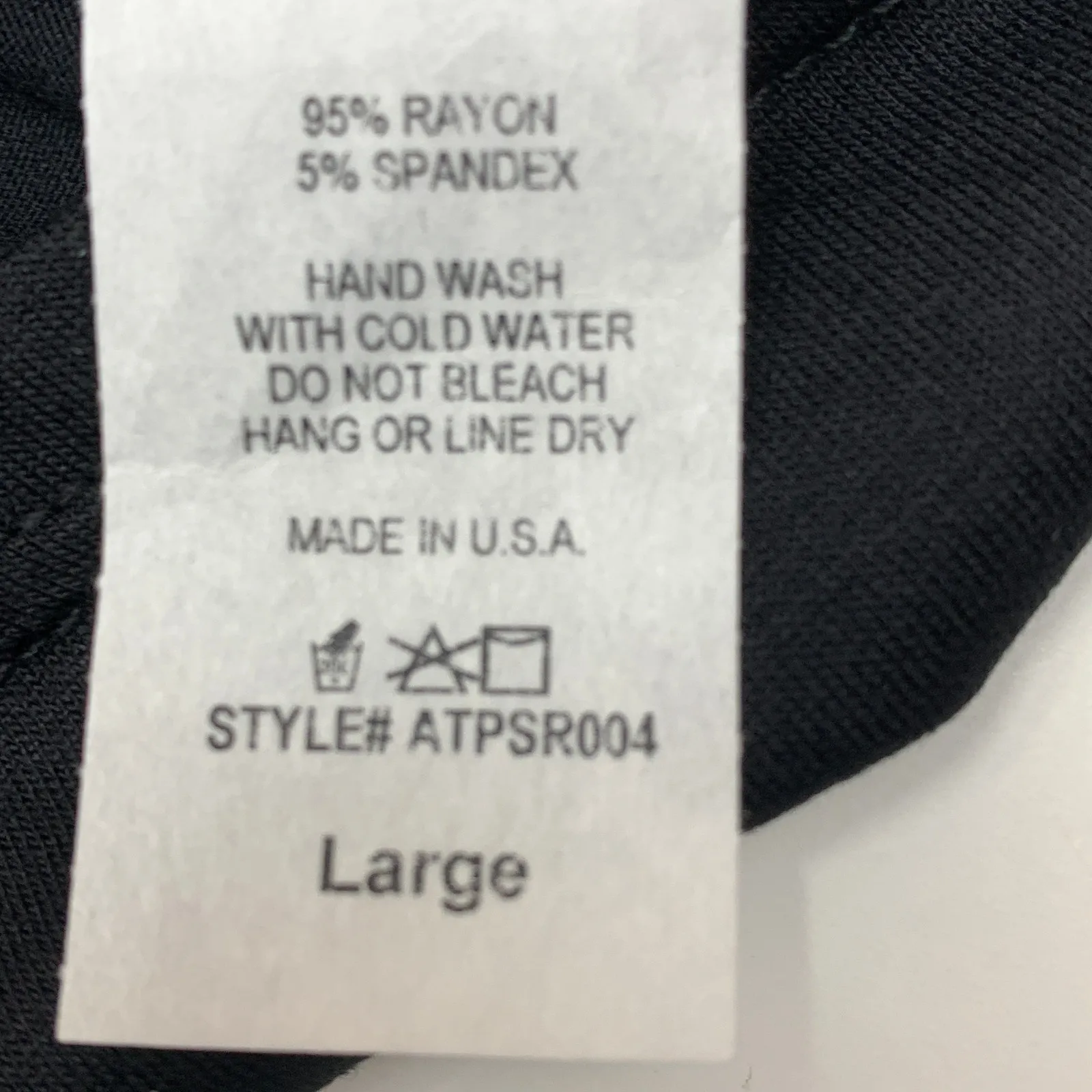 Amore All.F.Y Women's Ruched Blouse Stretch Tank Top Black Large New Made in USA - Image 2