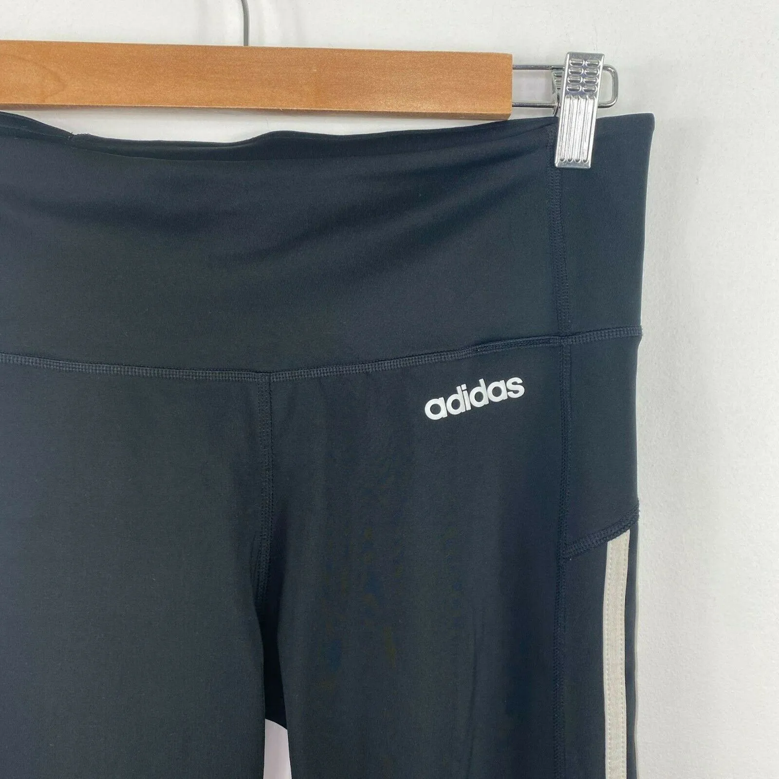 Adidas Climalite Black White Pull On Training Pants Women's Size Medium M - Image 3
