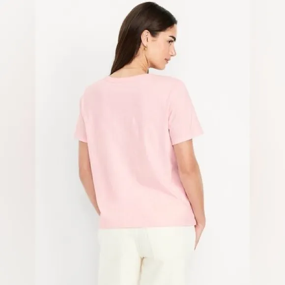 NWT Old Navy Howdy‎ Partner Cowboy Pink Everywear Short Sleeve Cotton T-Shirt XS - Image 2