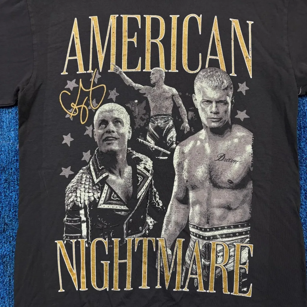 WWE Cody Rhodes 'American Nightmare' Graphic Tee – Wrestling Fan Shirt Size M - Image 3