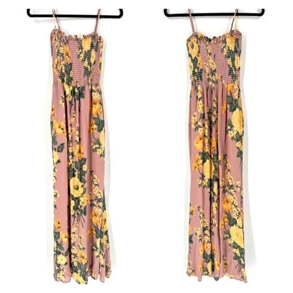 Reformation‎ Ceylon Antoniette Blush Pink Floral Maxi Dress Small Romantic - Image 3